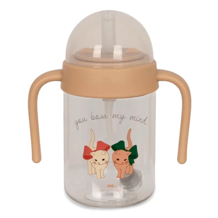 Konges Sløjd Baby-Trinkflasche mit Griff, bow kitty