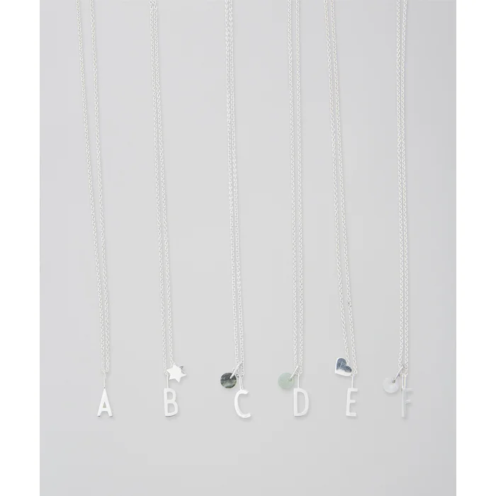 Design Letters smykke, 16 mm sterling sølv bogstav A-Z