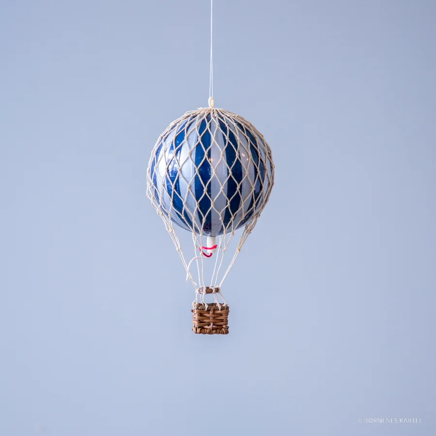 Authentic Models luftballon 8,5 cm - navyblå og sølv