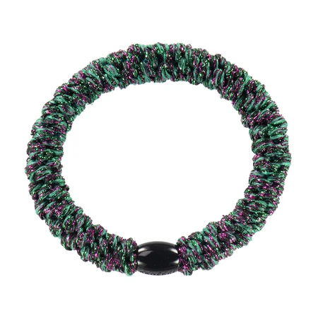 Kknekki hårelastik, Green multi glitter