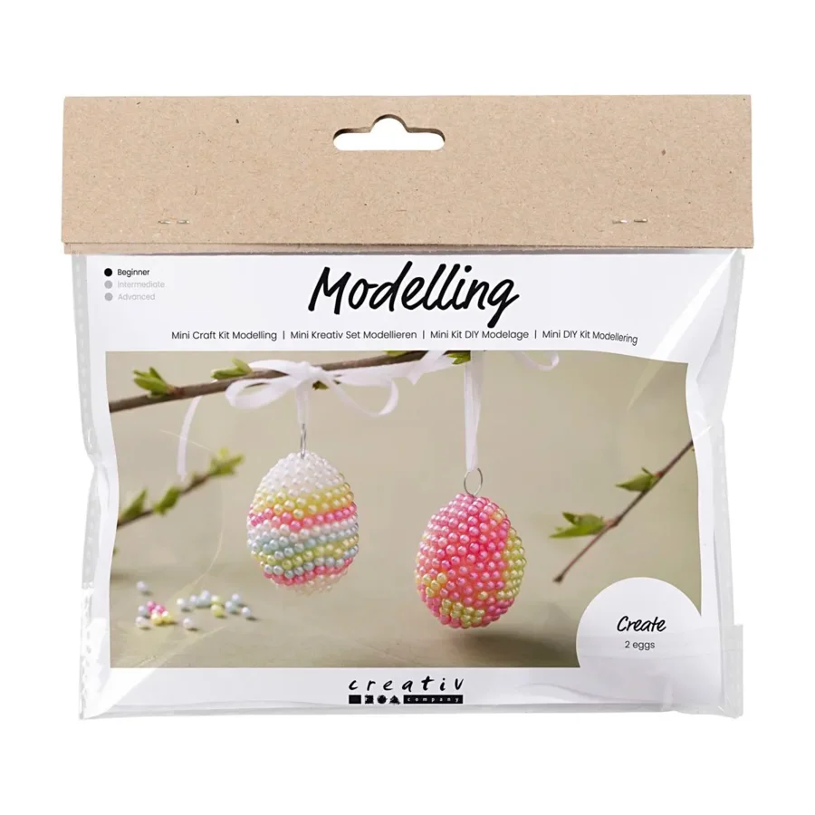 Mini DIY Kit Perleneier, pastell, Creative company 