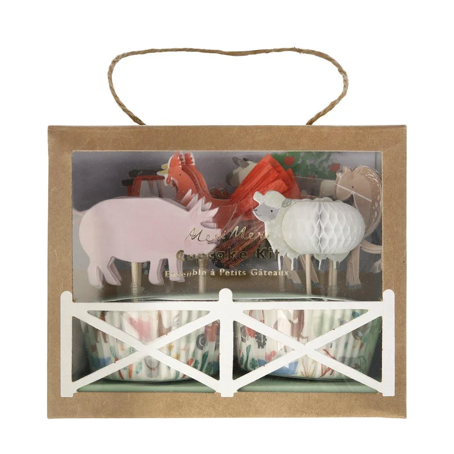 Meri Meri cupcake kit, on the farm