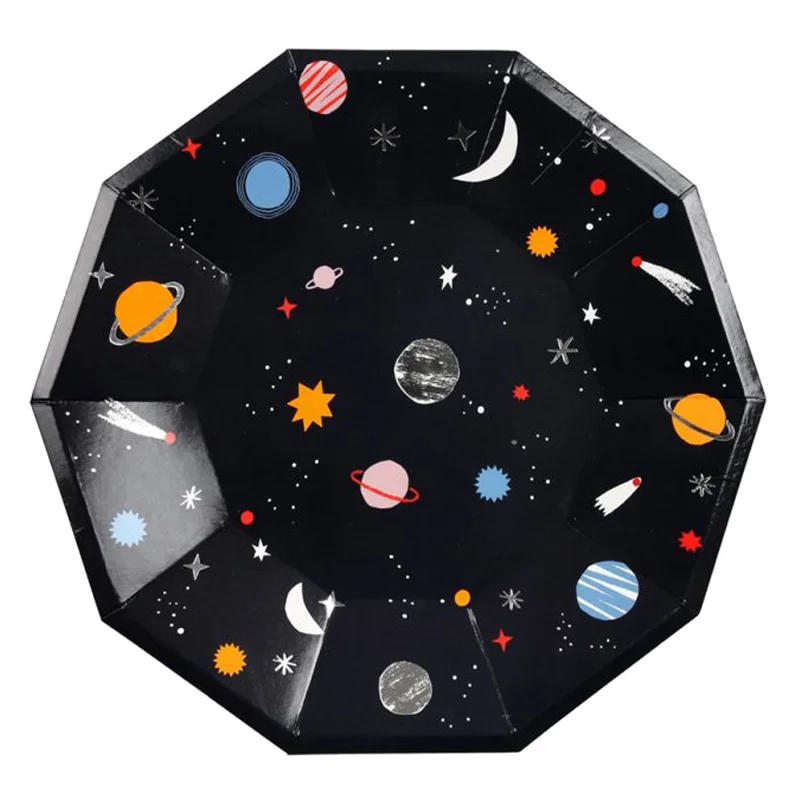 Meri Meri store tallerkner, space