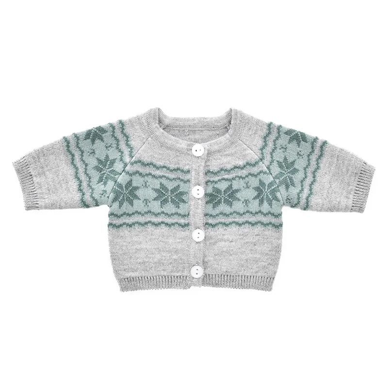by Astrup dukketøj, strikcardigan med mønster - 40-45 cm