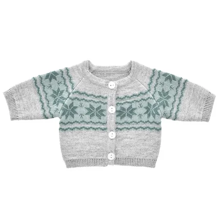 by Astrup dukketøj, strikcardigan med mønster - 46-50 cm