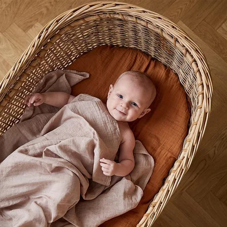 by KlipKlap muslin babysvøb 120 x 120 cm, Dusty Rose