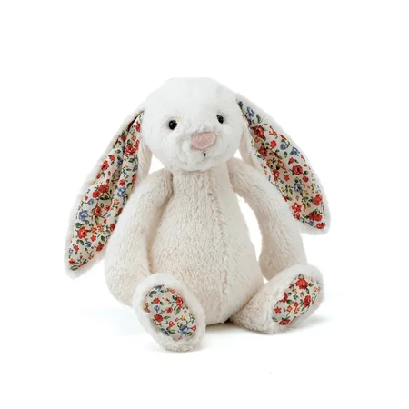 Jellycat bamse, Bashful kanin blossom creme - 18 cm