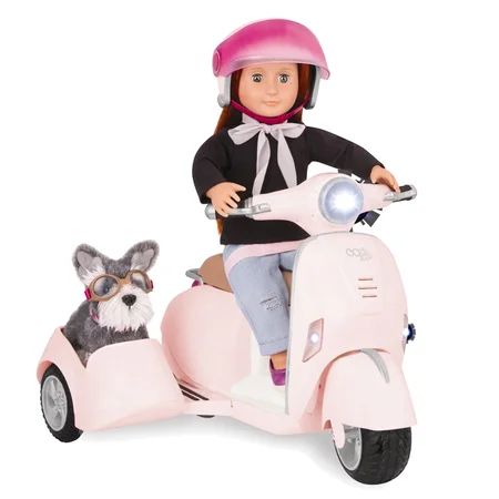 Our Generation dukketilbehør, scooter med sidevogn