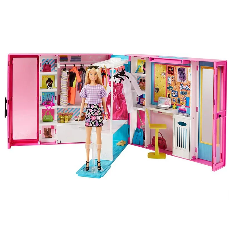 Barbie drømme klædeskab inkl dukke og tøj
