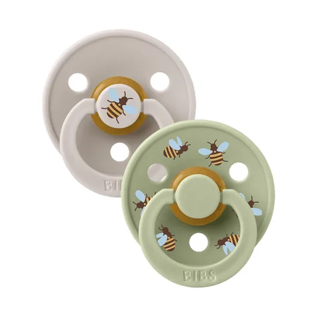 BIBS 2er-Pack Schnuller Colour Gr. 1,  ivory/sage