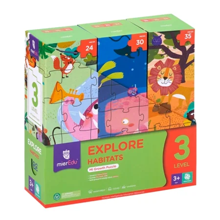 mierEdu, Puzzle 24-30-35 Steine, "Das Zuhause der Tiere"