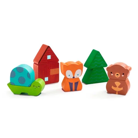 Djeco Relief puzzle, Puzz & match, rainbow