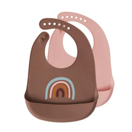 OYOY 2-pak silicone hagesmæk, Regnbue
