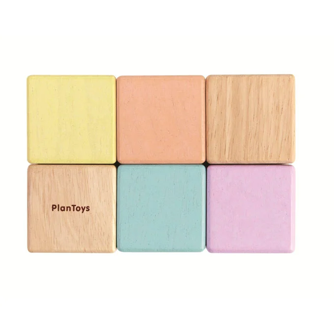 PlanToys aktivitetsklodser, pastel