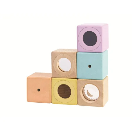 PlanToys aktivitetsklodser, pastel