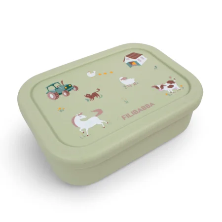 Filibabba Brotdose aus Silikon, bog green