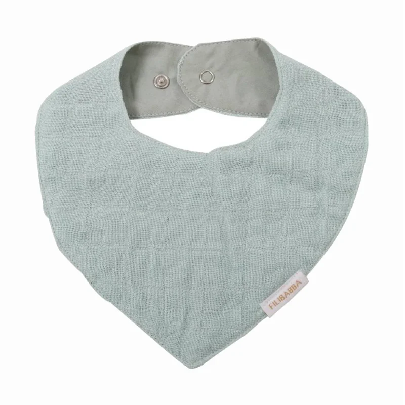 Filibabba Muslin Bib, dark mint