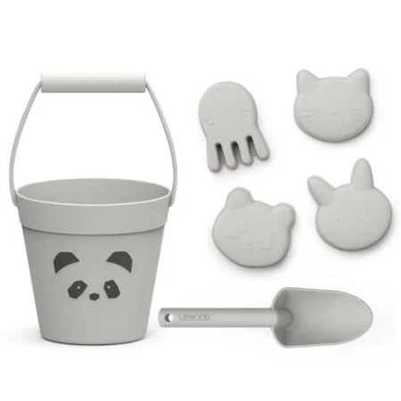 Liewood silicone spandsæt, panda dumbo grey