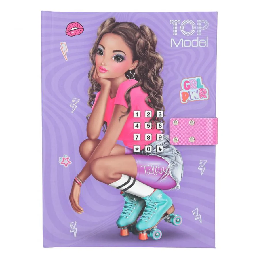 TOPModel Dagbog m/kode og musik tiny dancer