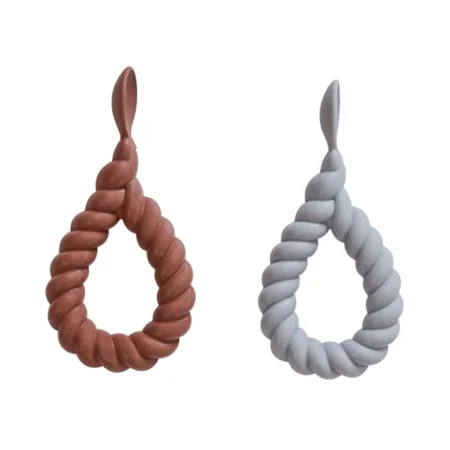 OyOy Mellow 2er-Pack Babylöffel, dusty blue/choko