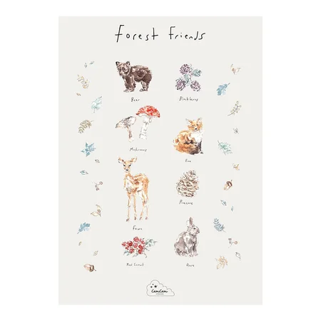 Cam Cam plakat, Forest Friends - A2	