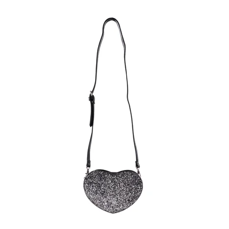Sofie Schnoor hjerte skuldertaske, sølv glitter