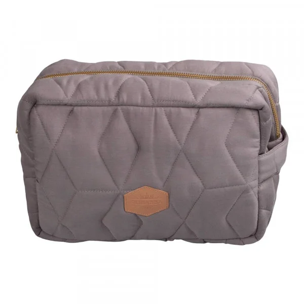 Filibabba quilt toilettaske, stor - grå