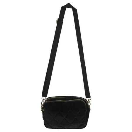 Sofie Schnoor velour skuldertaske, sort