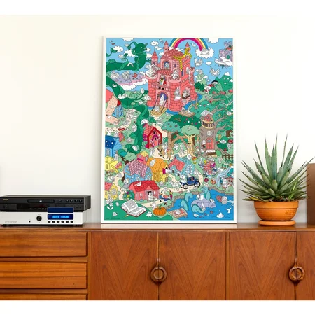 OMY plakat til farvelægning inkl klistermærker, Fantastic