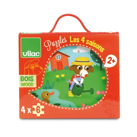 Vilac 4 træ puslespil med årstiderne