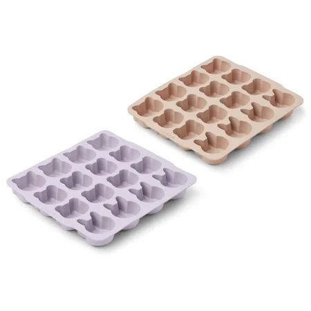Liewood 2-pak silikone isterningeforme, light lavender/rose
