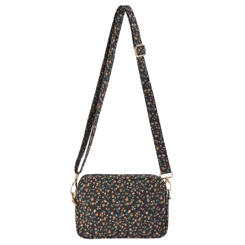 Sofie Schnoor Feline crossbag, sort m.blomster