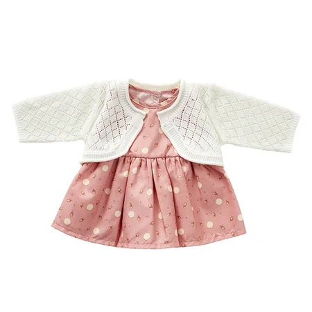 by Astrup dukketøj, kjole med strikcardigan 40-45 cm