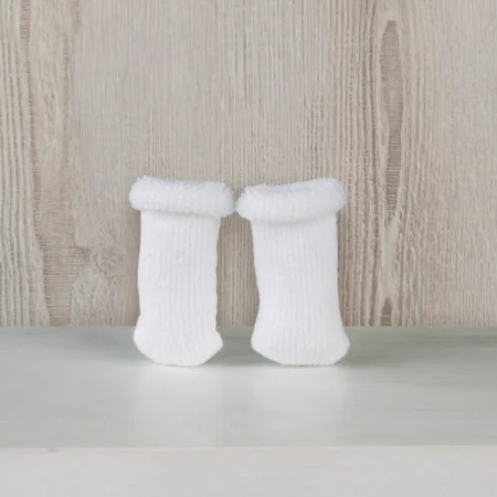 Así dukke strømper hvide - 43-46 cm