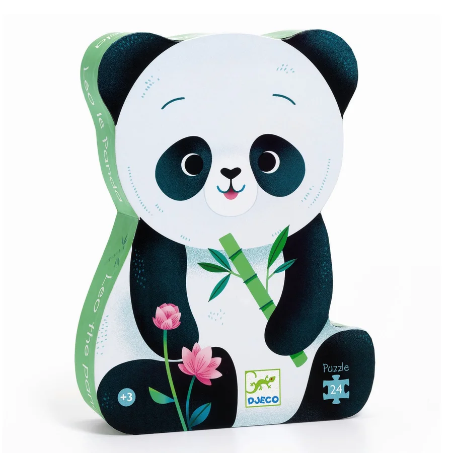 Djeco silhouette puslespil, Panda - 24 brikker