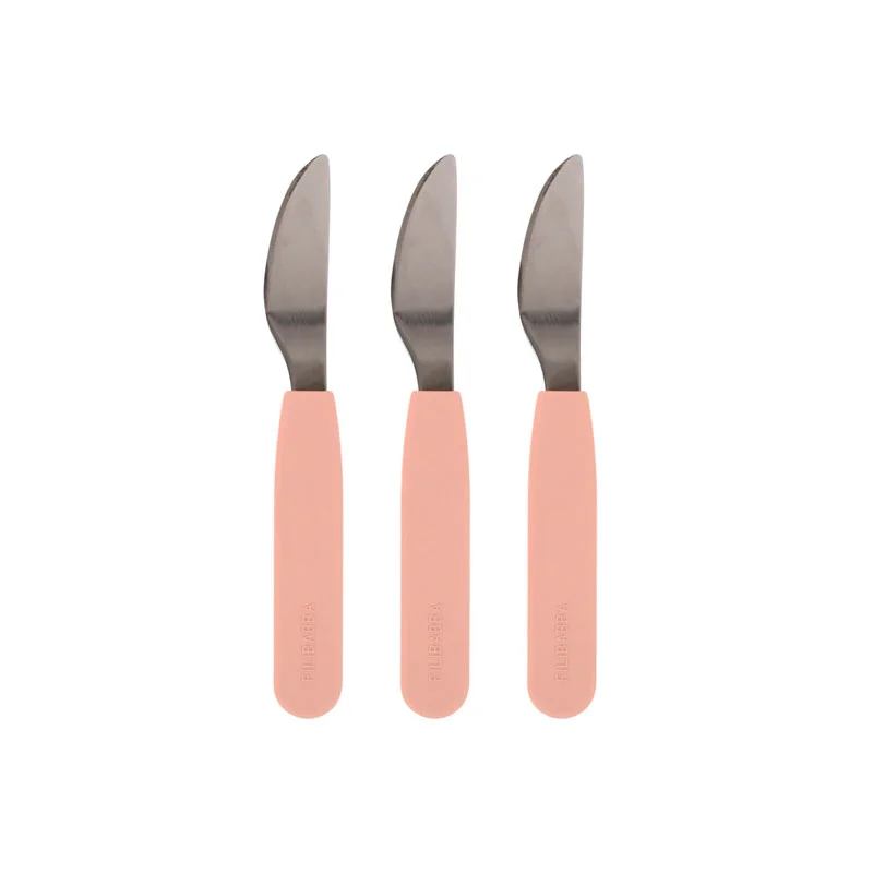 Filibabba silikone knive, 3 stk Peach