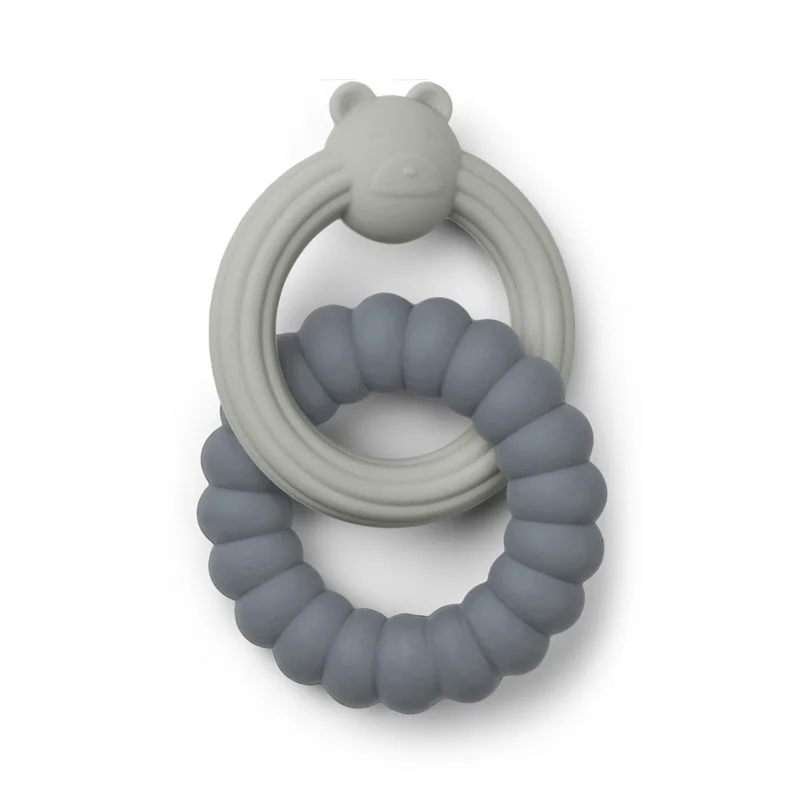 Liewood silikone bideringe, mr. Bear - blue mix