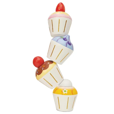 Le Toy Van legemad i træ, 4 cupcakes