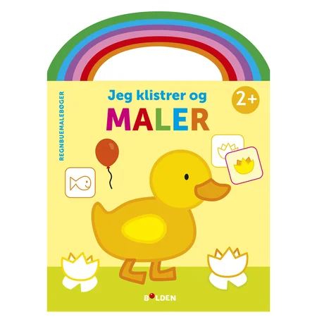 Regnbuemalebog - Jeg klistrer og maler (and) - fra 2 år