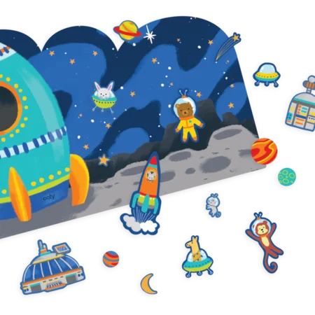 Ooly genanvendelige stickers, space