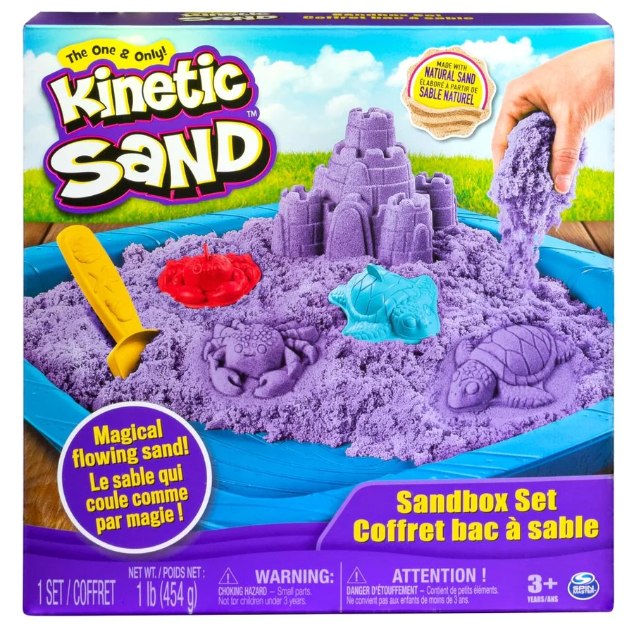 Kinetic Sand, sand box sæt - lilla