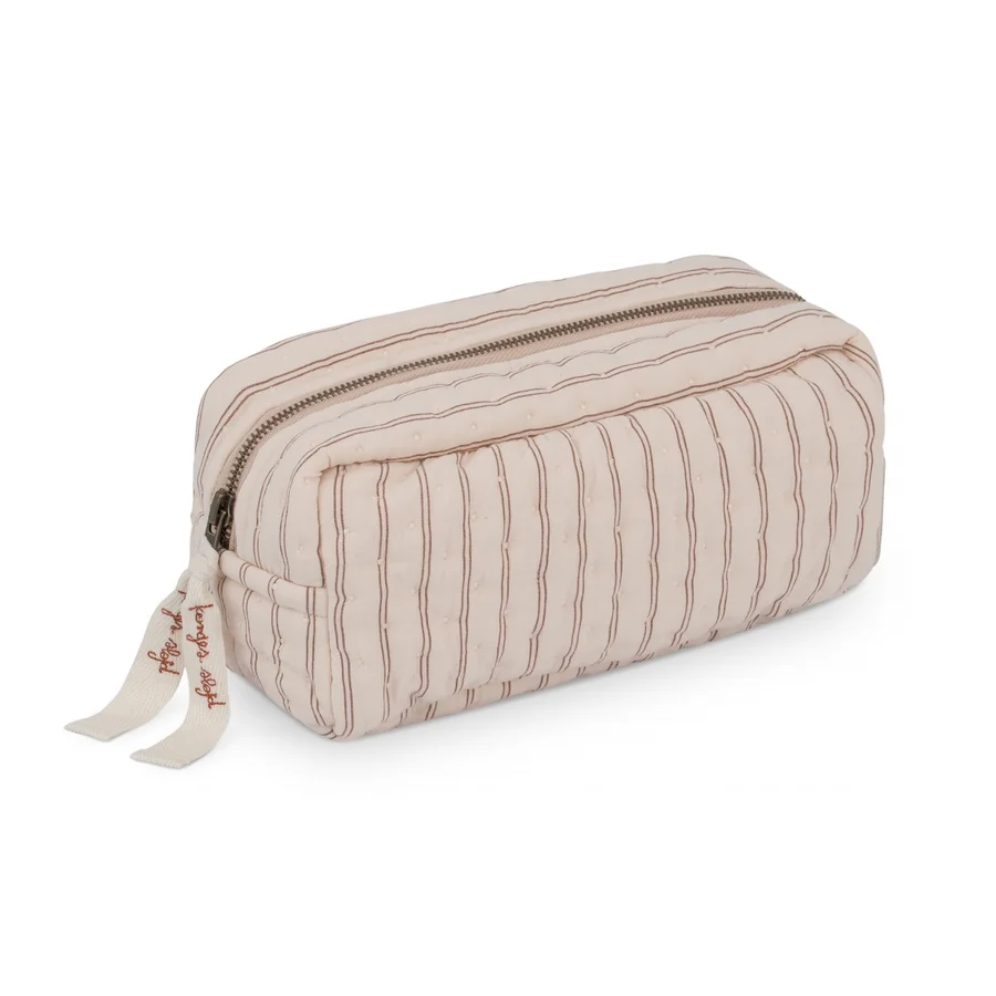 Konges Sløjd Strands Havet toilettaske, Whisper Pink/Brick Red