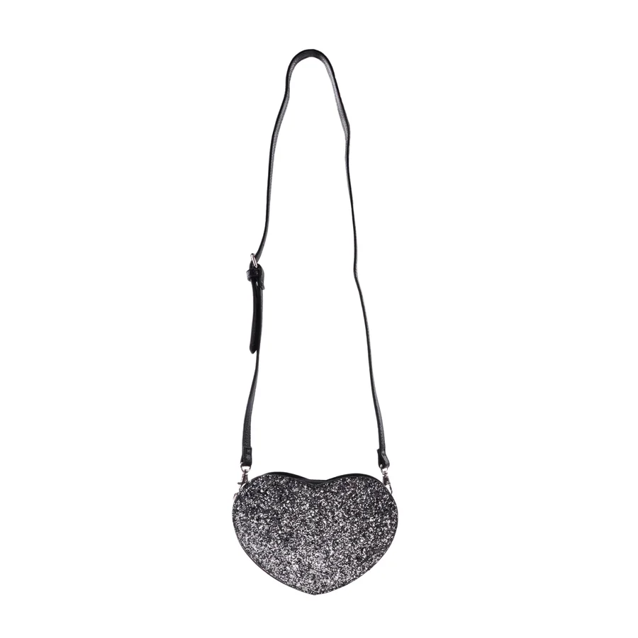 Sofie Schnoor hjerte skuldertaske, sølv glitter