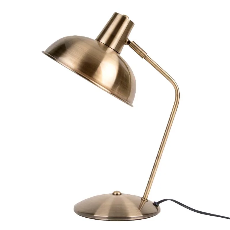 Leitmotiv metal bordlampe, Hood- børstet guldfarve