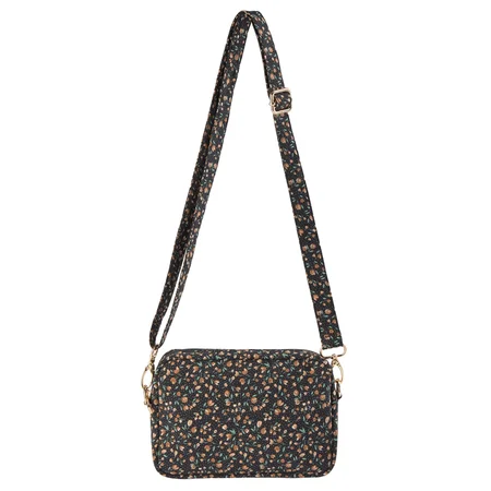 Sofie Schnoor Feline crossbag, sort m.blomster
