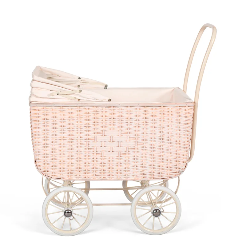 by Astrup retro flet dukkevogn, cream