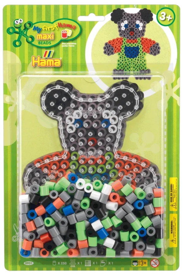 HAMA maxi perler i blisterpakke, bamse
