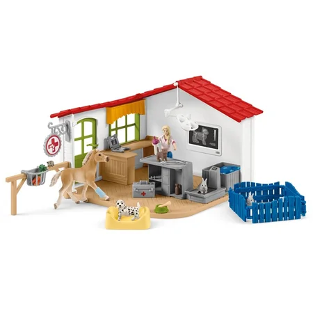 Schleich dyrlægeklinik inkl husdyr