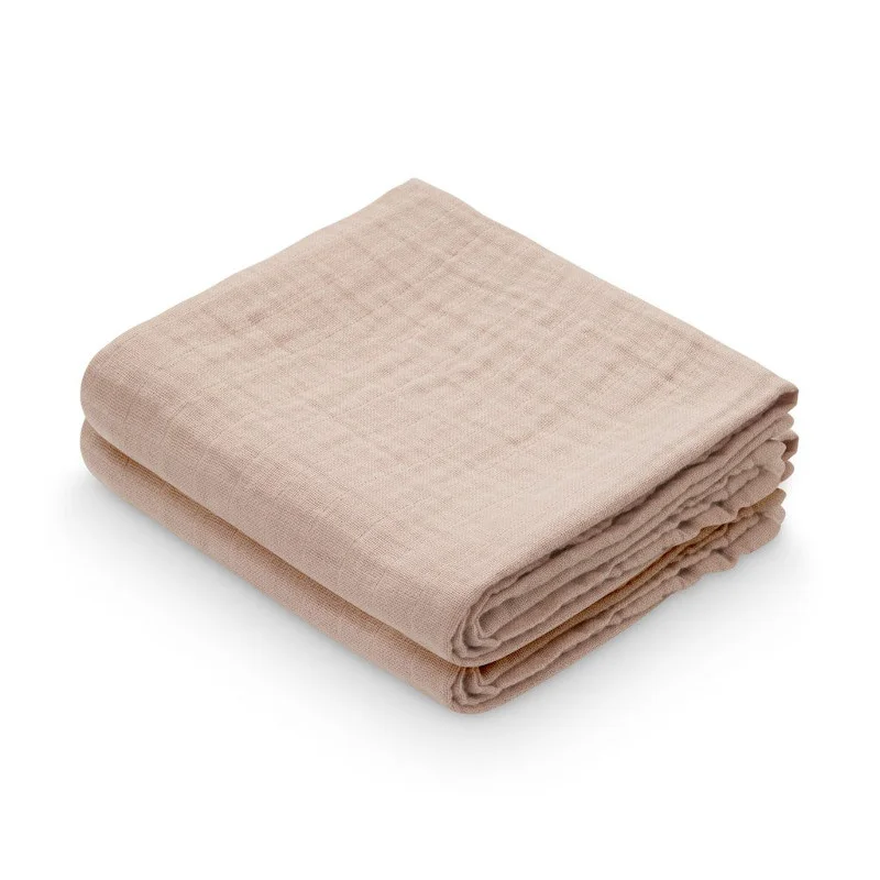 Cam Cam 2-pak muslin stofbleer, Dusty Rose