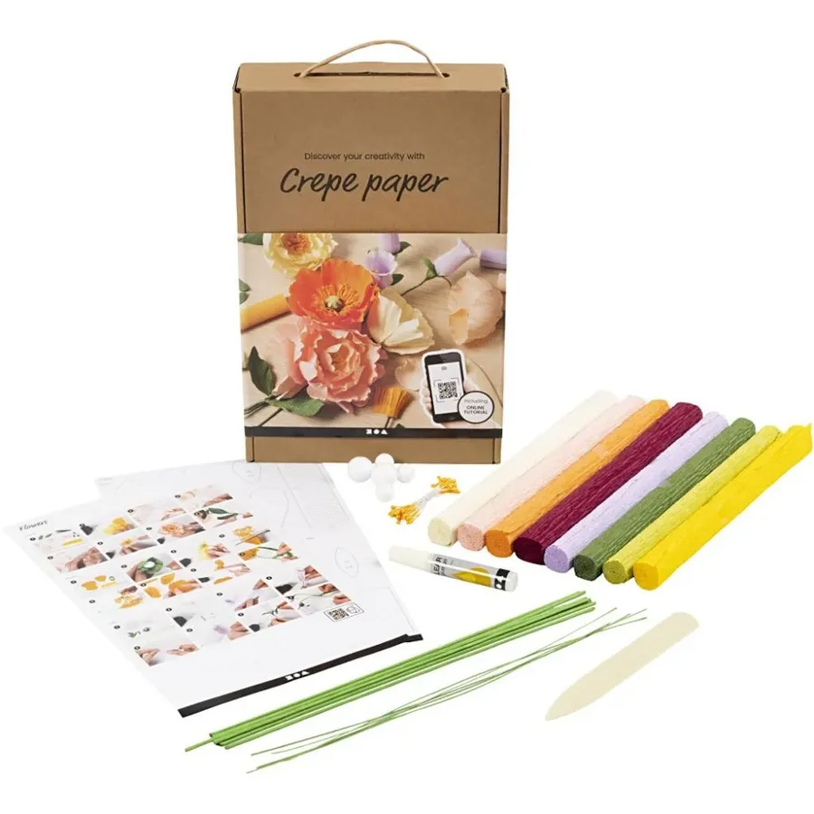 Læringssæt - Crepepapirblomster